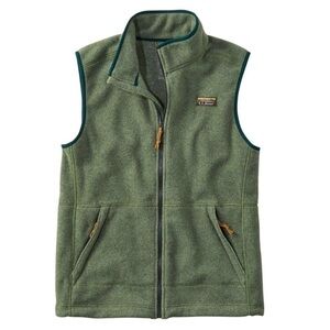 🍀 NWT L.L. Bean Men's Mountain Classic Fleece Vest Size Large Rain Forest